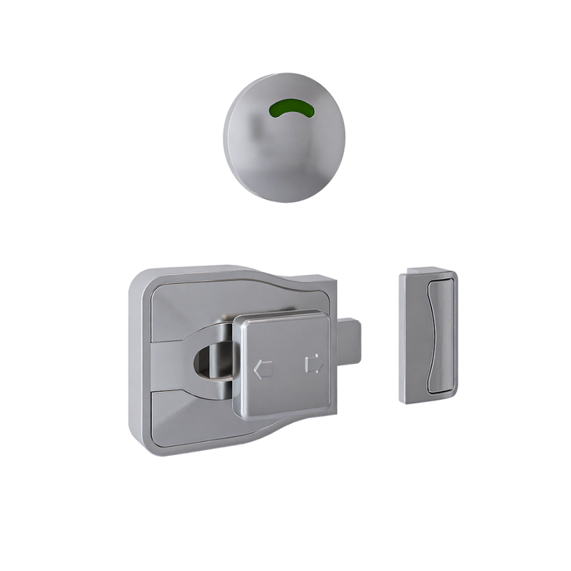 Moda Lock & Round Indicator Set in Satin Chrome Plate - MODA_LOCKRND_SCP