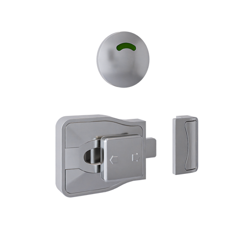 Moda Lock & Round Indicator Set in Satin Chrome Plate - MODA_LOCKRND_SCP