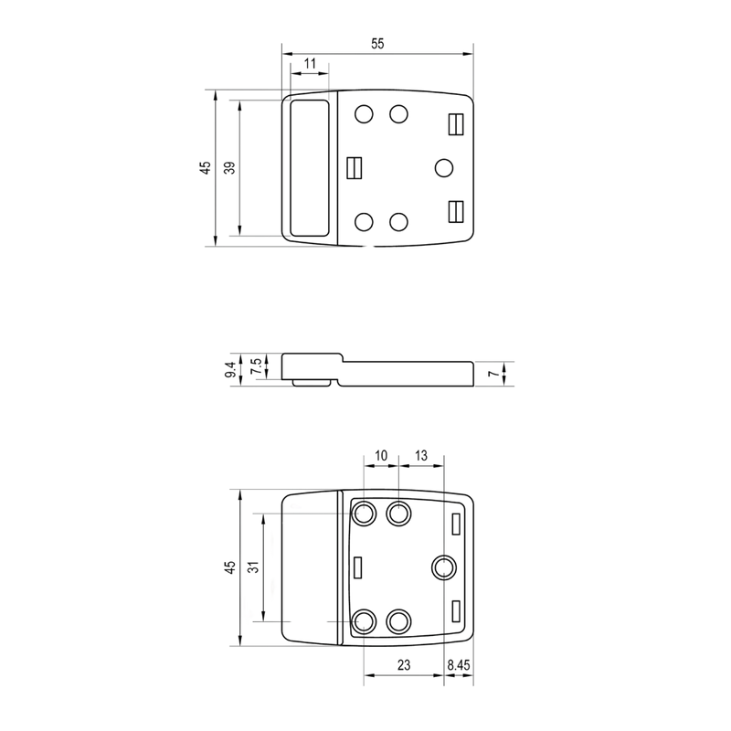 Moda Door Bumper in Satin Chrome Plate - MODA_BUMPMKII_SCP