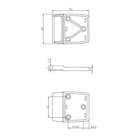 Moda Door Bumper in Antimicrobial - MODA_BUMP_ANMB