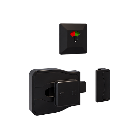 Moda Lock & Emergency Release Indicator Set in Designer Black - MODA_ERLOCK_DESIGNER