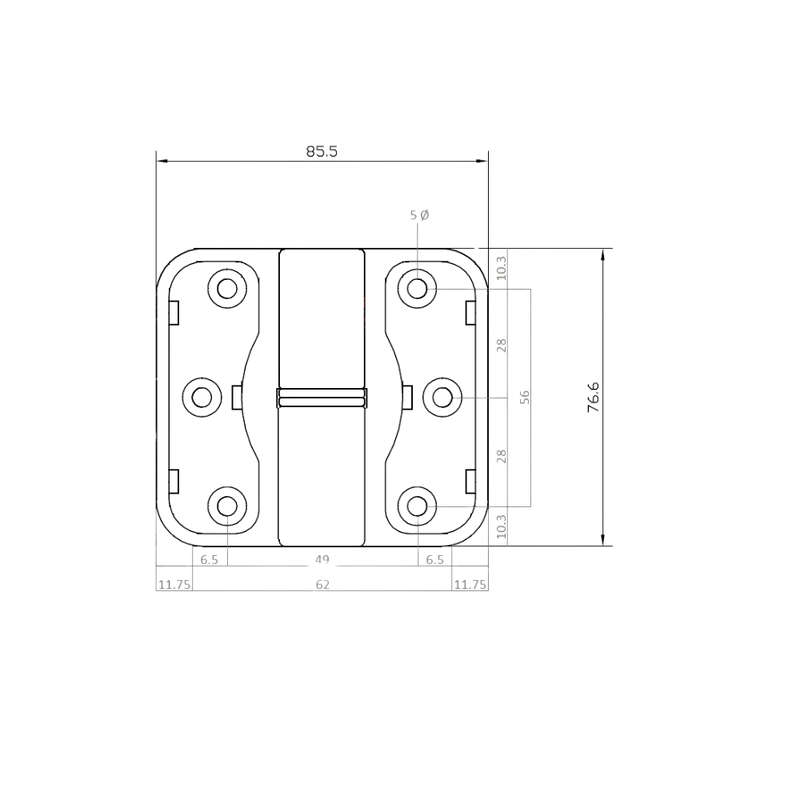 Moda Spring Hinge in Satin Chrome Plate - MODA_LHSPRING_SCP (Left Hand)