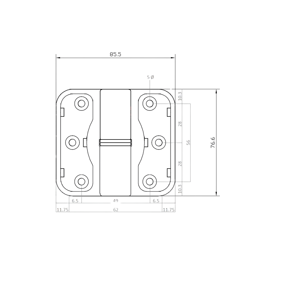 Moda Spring Hinge in Designer Black - MODA_LHSPRING_DESIGNER (Left Hand)