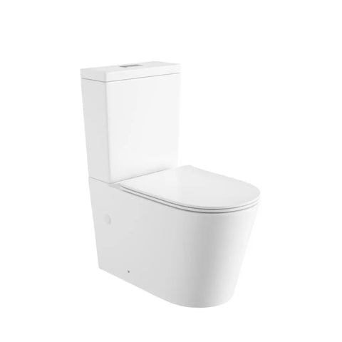 ZM Back To Wall Rimless Flush Toilet Suite with Soft Close Seat - White
