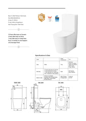 Back To Wall Rimless Flush Toilet Suite with Soft Close Seat (Stock Clearance)