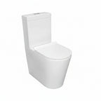 Extra Height Back To Wall Rimless Flush Toilet Suite with Soft Close Seat