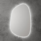 Pebble Shape LED Mirror Touchless switch with Demister 550x900mm - Frameless / with Frame