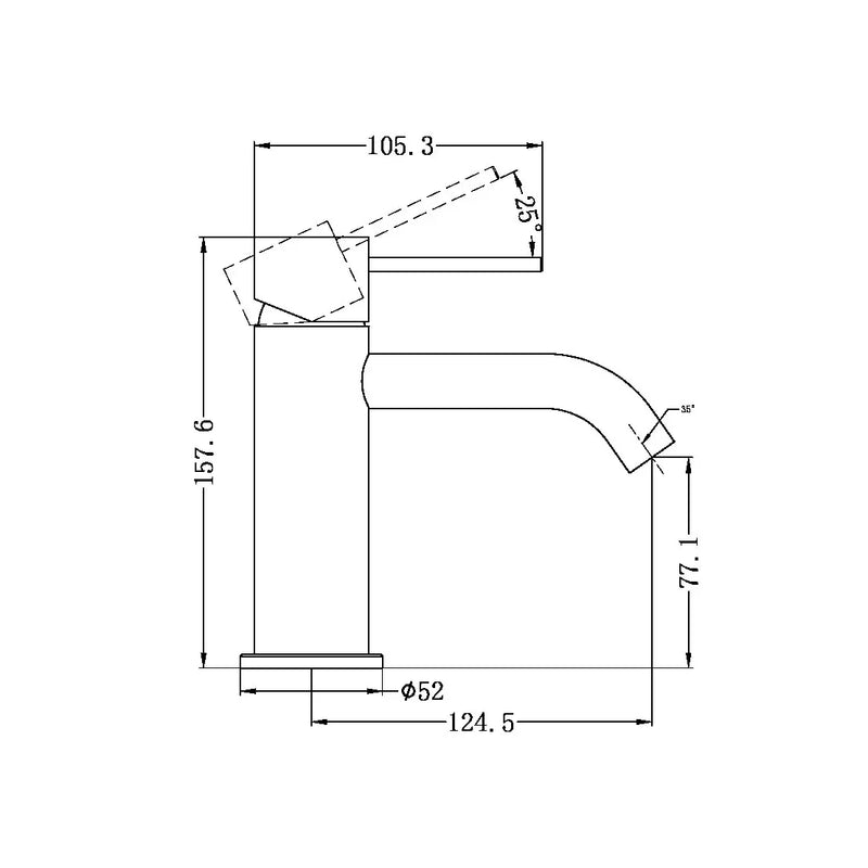 Nero Mecca BM32 Bench Mount Slimline Basin Mixer - Various Colours
