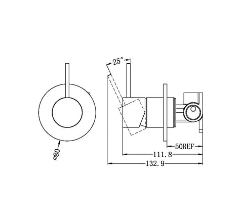 SM21 Nero Mecca Handle Up Shower / Bath Mixer - Various Colours