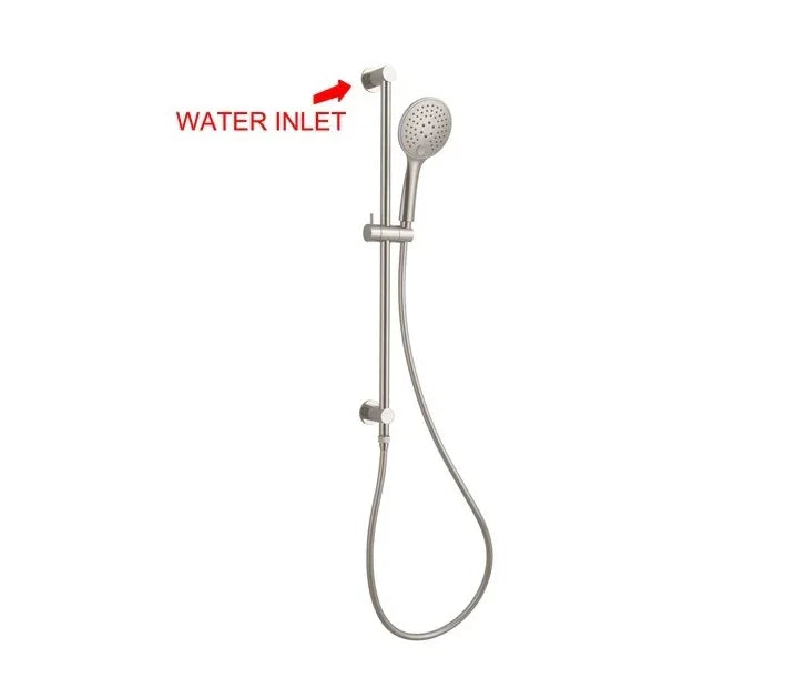Nero Rail Shower with Built-in Elbow - Various Colours (Top Water Inlet)