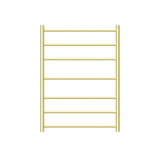 NRO90002HBG 240Volt Straight Brushed Gold Heated Towel Rail Round 600X800mm
