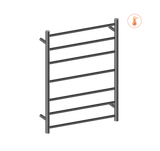 NRO90002HGR 240Volt Straight Graphite Heated Towel Rail Round 600x800mm