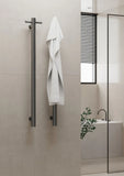 NROV900HGR 12V Vertical Bar Graphite Heated Towel Rail Round 900mm