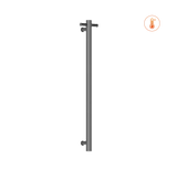 NROV900HGR 12V Vertical Bar Graphite Heated Towel Rail Round 900mm