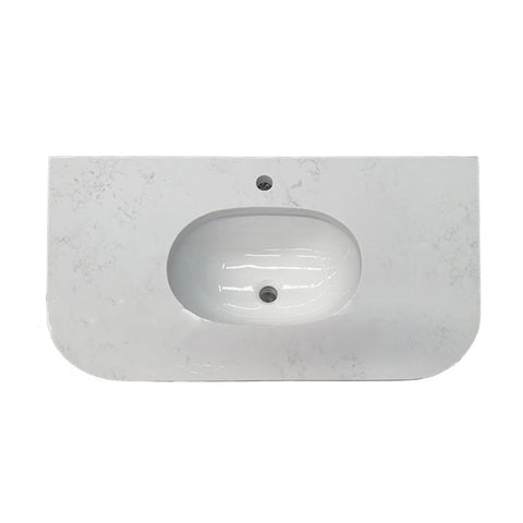 BV80WH Snow Matt White Curved Fluted Wall Hung Vanity - 910 / 1210 / 1510mm