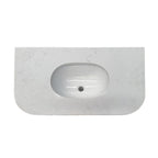 MBS  MB Vanity Flat Curved Stone Top with Undermount Basin (No Taphole) - 510 x 910 / 1210 / 1510mm
