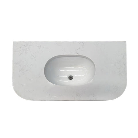 BV80WH Snow Matt White Curved Fluted Wall Hung Vanity - 910 / 1210 / 1510mm