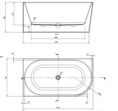 Bath 19 Left Hand Corner Back to Wall Freestanding Bath 1400mm - Gloss White