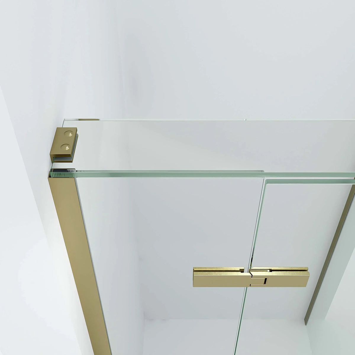 SS0817 - 10mm Semi Frameless Shower Screen (2000mm high) with Top Glass Plate - Various Colours & Sizes