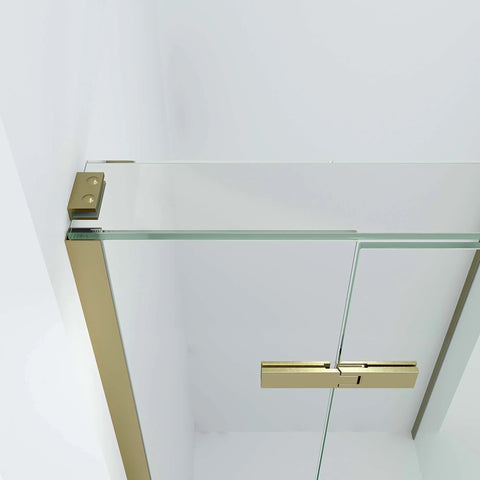SS0817 - 10mm Semi Frameless Shower Screen (2000mm high) with Top Glass Plate - Various Colours & Sizes