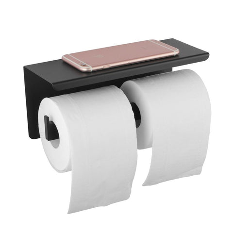 Toilet Roll Holder with Shelf - Various Colours