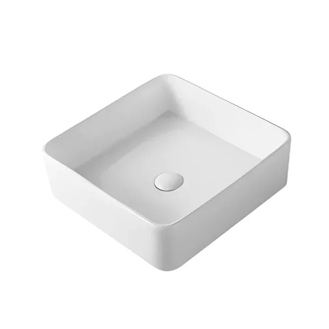 Verdant Gloss White Above Counter Ceramic Basin 415x415mm