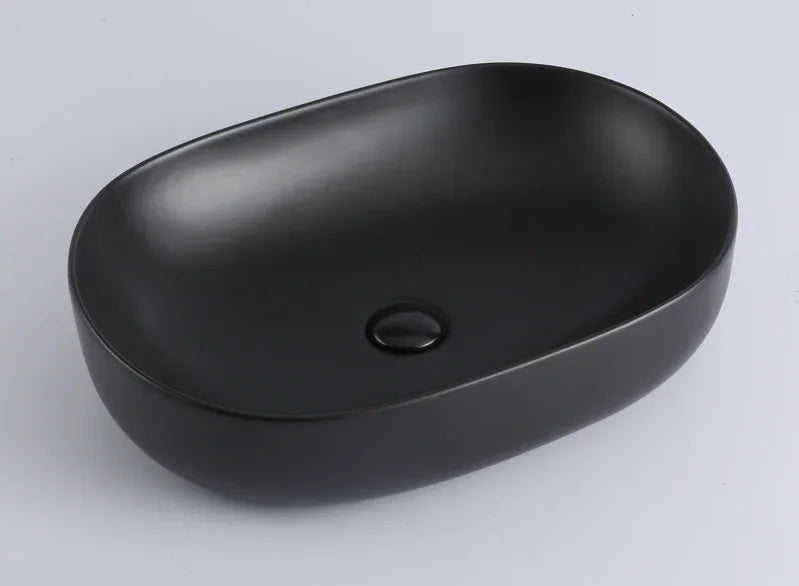Bayliss Oval Above Counter Ceramic Basin 490x360mm - Various Colours