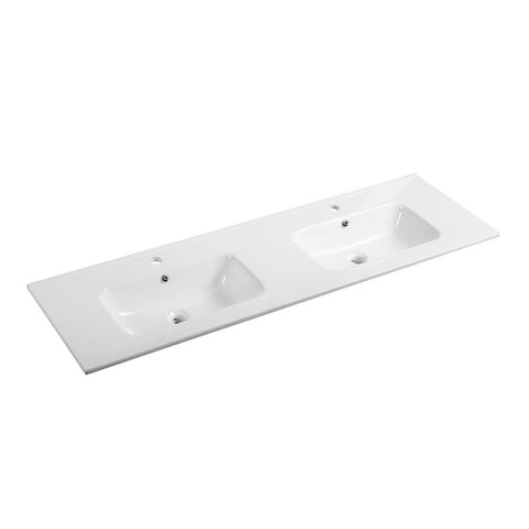 Premium - Gloss White Soft Curve Bowl 465mm Depth Vanity Top - Various Sizes