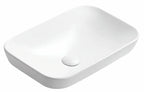 Natura Rectangular Semi-Inset Ceramic Basin 515x340mm - Various Colours