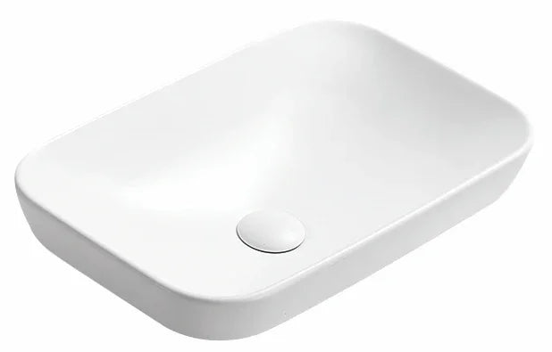 Natura Rectangular Semi-Inset Ceramic Basin 515x340mm - Various Colours