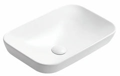 Natura Rectangular Semi-Inset Ceramic Basin 515x340mm - Various Colours