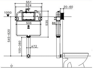 R&T In Wall Package - Rimless Floor Pan, Inwall Cistern and Button
