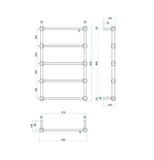 Thermogroup 240V Straight Round Heritage Ladder Heated Towel Rail