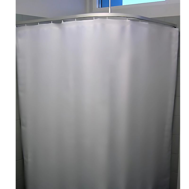 3000mm x 1800mm White Nylon Taffeta Shower Curtain - SC_WNT3018
