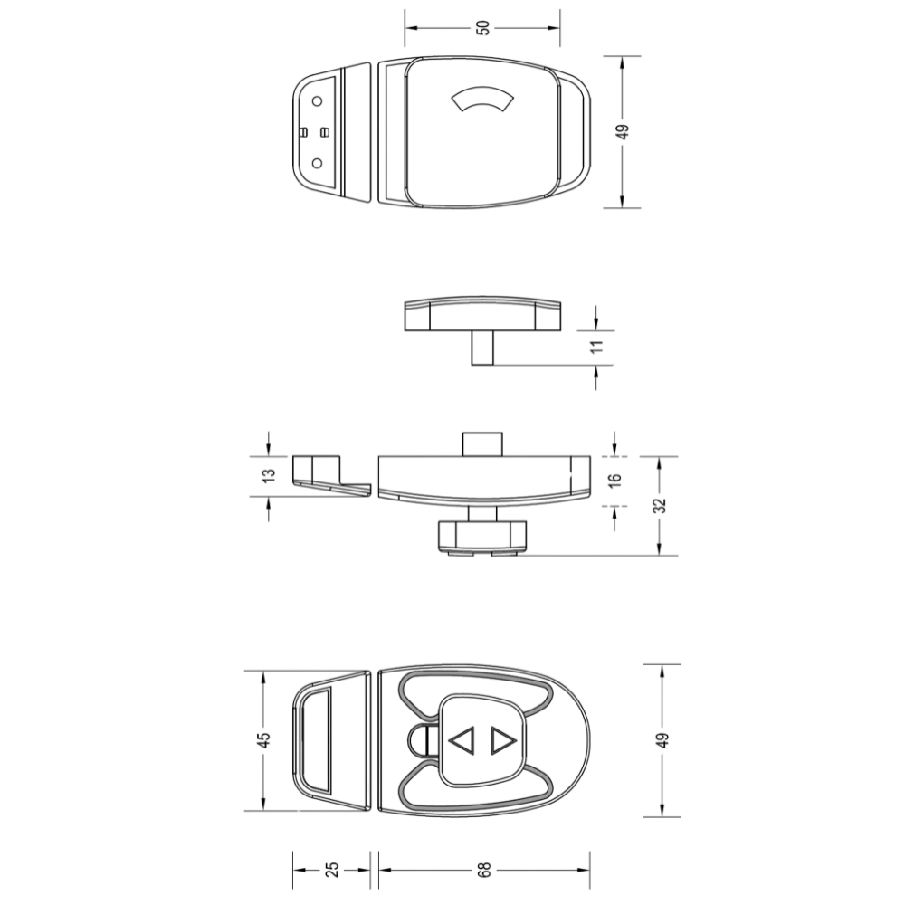 Sera Slide Lock & Indicator Set in Antimicrobial - SERA_LOCK_ANMB