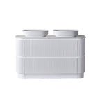 BV85 Matt White Freestanding Fluted Plywood Vanity