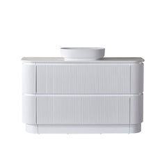BV85 Matt White Freestanding Fluted Plywood Vanity - 900/1200/1500mm