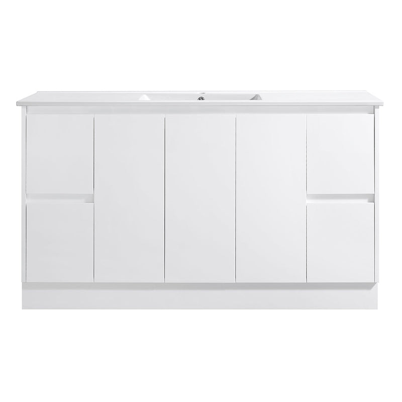 BV03 Gloss White Fingerpull Freestanding Vanity - 600 / 750 / 800 / 900 / 1000 / 1200 / 1500 / 1800mm