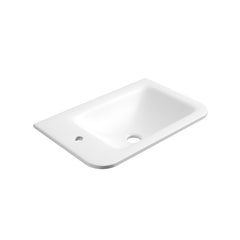 BV93WH Mini Compact Matte White Fluted Wall Hung Ensuite Plywood Vanity 450x295mm