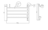 BV Non Heated Towel Ladder Square Bar in Chrome TL-7050-SQ 700mm