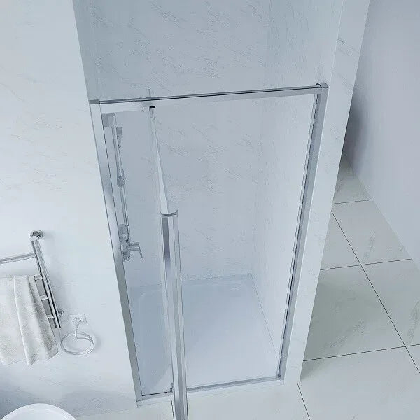 SS01 6mm Full Framed Pivot Shower Screen – Wall to Wall, 740–1200mm, 1950mm High, Chrome