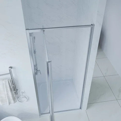 SS01 Full Framed Pivot Door Shower Screen Wall to Wall Front Door Only (740-1200)mm - Chrome