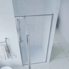 SS01 Full Framed Pivot Door Shower Screen Wall to Wall Front Door Only (740-1200)mm - Chrome