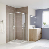 SS03 Corner Sliding Shower Screen - SS03 Chrome