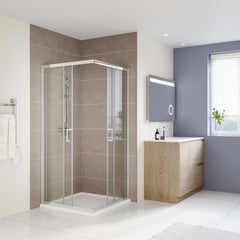 SS03 Corner Sliding Shower Screen - SS03 Chrome