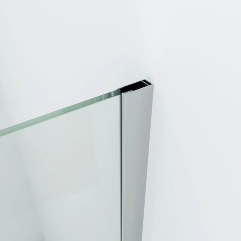 SS0817 - 10mm Semi Frameless Shower Screen (2000mm high) with Top Glass Plate - Various Colours & Sizes