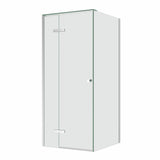 SS08/17 - 2100mm High Semi Frameless Shower Screen with Wall Channel and Top Glass Plate - Various Colours & Sizes