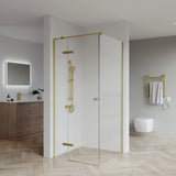 SS0817 - 10mm Semi Frameless Shower Screen with Support Bar - Various Colours & Sizes