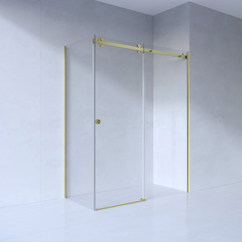 SS08 (2100mm High) Front & Return 10mm Sliding Shower Screen - Various Colours & Sizes