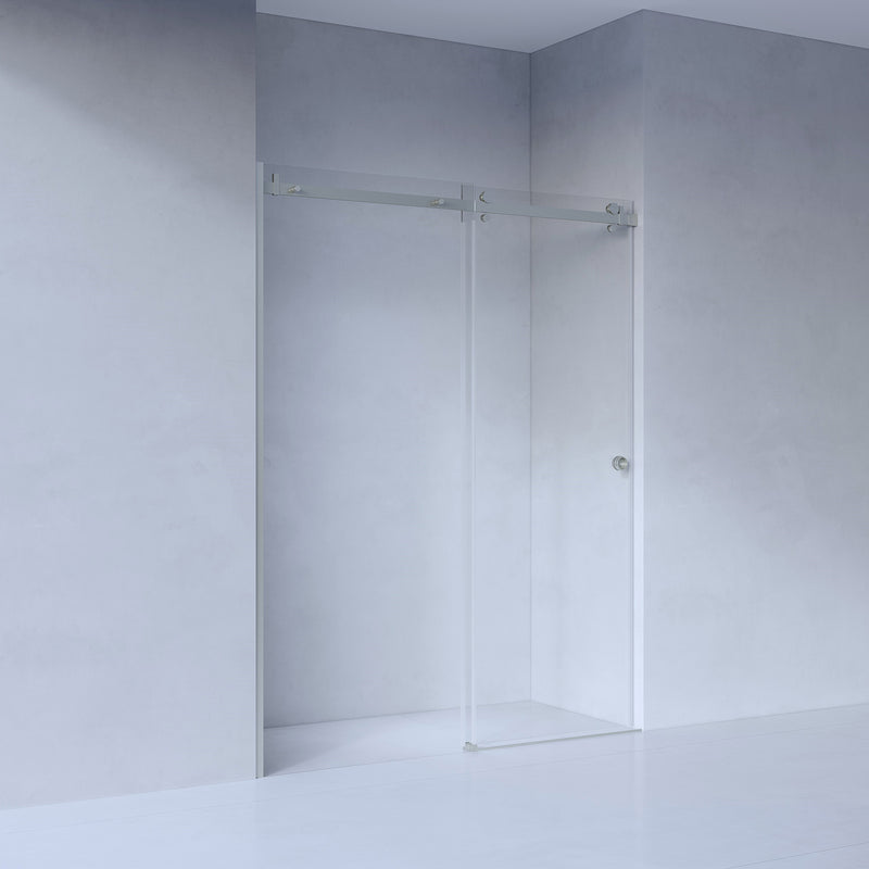 SS08 (2100mm High) Wall to Wall Front Only 10mm Sliding Shower Screen - Various Colours & Sizes
